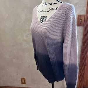 Ombré purple pullover sweater